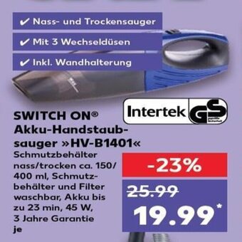 SWITCH ON Akku-Handstaub-sauger HV-B1401