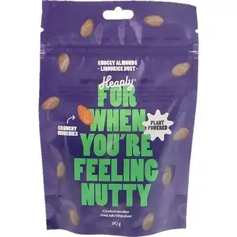 Heaply | 2 x choko mandler m. lakrids 90g | slik & snacks > chokolade,nødder & naturslik