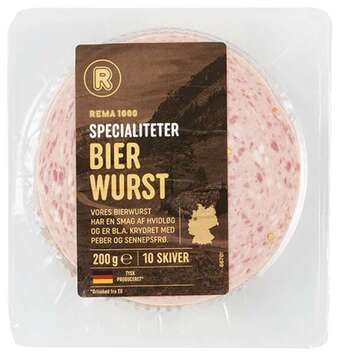 REMA 1000 Bierwurst, 200 g tilbud