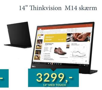 EDB Center 14 thinkvision m14 skærm tilbud