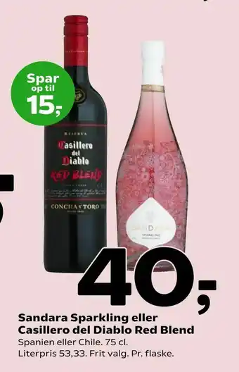 Coop 365 Sandara Sparkling eller Casillero del Diablo Red Blend tilbud