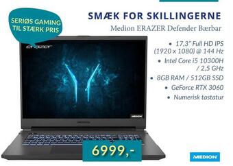 CBC Medion erazer defender bærbar tilbud