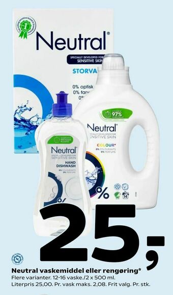 Coop 365 Neutral vaskemiddel eller rengøring tilbud