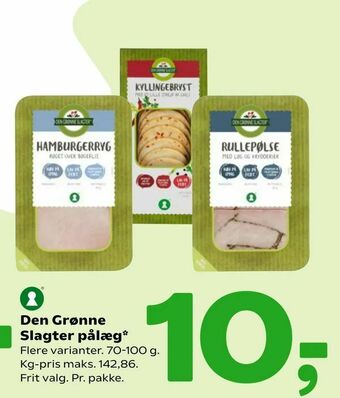Den Grønne Slagter pålæg