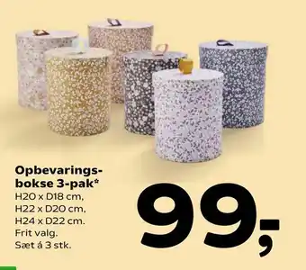 Opbevarings bokse 3-pak