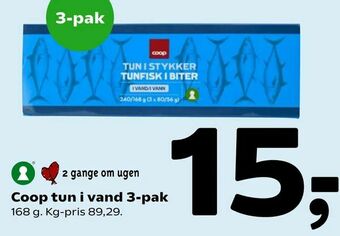 Coop 365 Coop tun i vand 3-pak tilbud