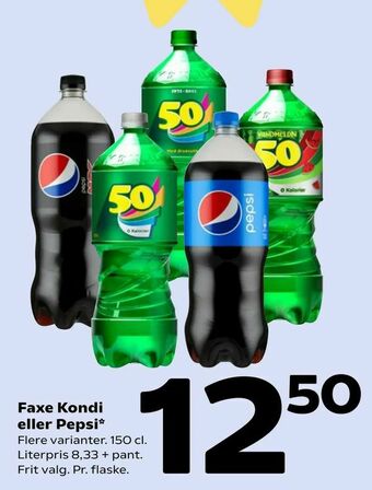Coop 365 Faxe Kondi eller Pepsi tilbud