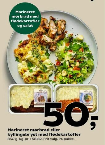 Coop 365 Marineret mørbrad eller kyllingebryst med flødekartofler tilbud