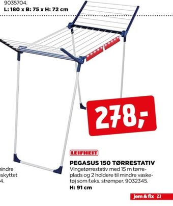 jem & fix Leifheit tørrestativ tilbud