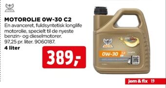 jem & fix Basta motorolie tilbud