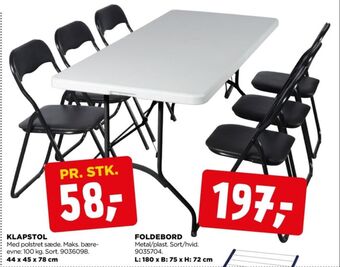 jem & fix Ukendt klapstol tilbud
