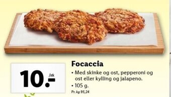 Lidl Focaccia 105g tilbud