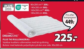 JYSK PLUS T45 RULLEMADRAS tilbud