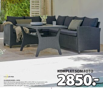 JYSK ULLEHUSE BORD + SOFA tilbud
