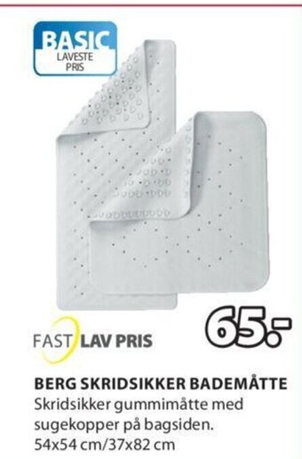 JYSK BERG SKRIDSIKKER BADEMÅTTE tilbud