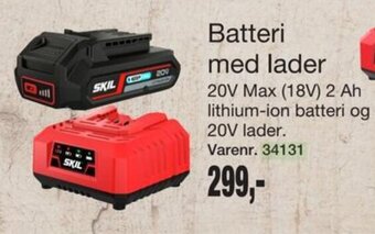 Batteri med lader