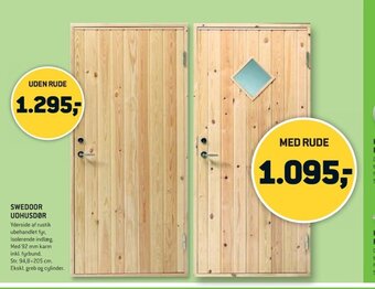 XL-BYG SWEDOOR UDHUSDØR tilbud
