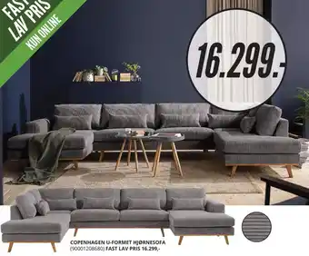 My Home COPENHAGEN U-FORMET HJØRNESOFA tilbud
