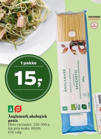 Dagli'Brugsen Änglamark økologisk pasta tilbud