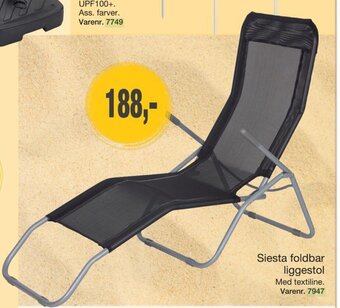 Harald Nyborg Siesta foldbar liggestol tilbud