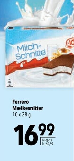 Citti Ferrero Mælkesnitter 10 x 28 g tilbud