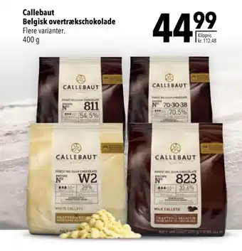 Citti Callebaut Belgisk overtrækschokolade Flere varianter. 400 g tilbud