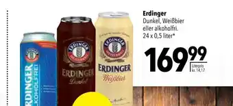 Citti Erdinger Dunkel, Weißbier eller alkoholfri. 24 x 0,5 liter* tilbud