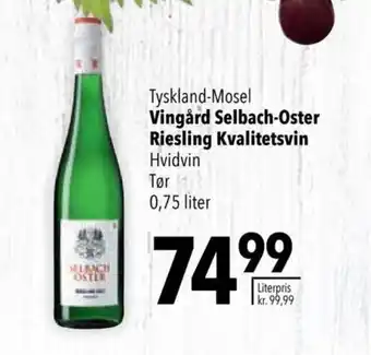 Citti Tyskland-Mosel Vingård Selbach-Oster Riesling Kvalitetsvin Hvidvin tilbud