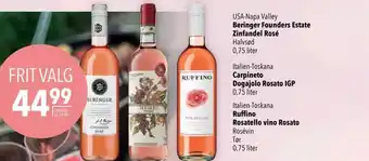 Citti USA-Napa Valley Beringer Founders Estate Zinfandel Rosé tilbud