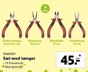 Lidl Parkside Sæt Med Tænger tilbud