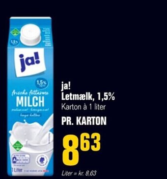 Otto Duborg ja! Letmælk, 1,5% tilbud