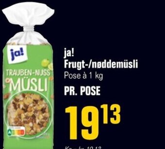 Otto Duborg ja! Frugt-/nøddemüsli tilbud
