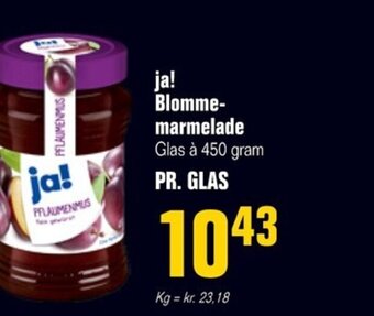 Otto Duborg ja! Blomme-marmelade Glas à 450 gram tilbud