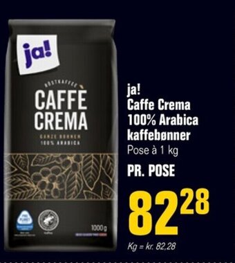 Otto Duborg ja! Caffe Crema 100% Arabica kaffebønner tilbud