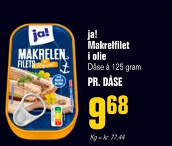 Otto Duborg ja! Makrelfilet i olie tilbud