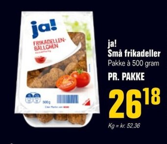 Otto Duborg ja! Små frikadeller Pakke à 500 gram PR. PAKKE tilbud