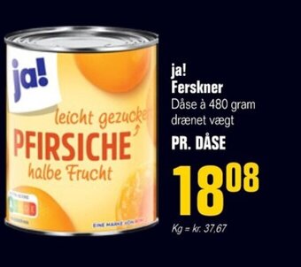 Otto Duborg ja! Ferskner Dåse à 480 gram tilbud