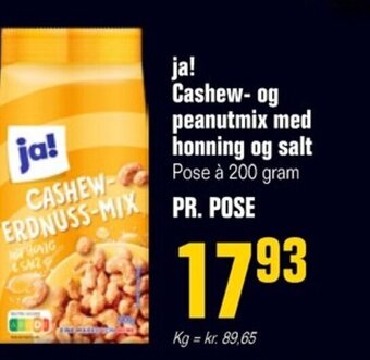 Otto Duborg ja! Cashew- og peanutmix med honning og salt tilbud