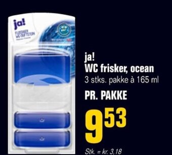 Otto Duborg ja! WC frisker, ocean 3 stks. pakke à 165 ml PR. PAKKE tilbud