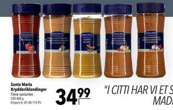 Citti Santa maria krydderiblandinger tilbud