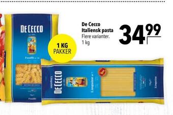 Citti De cecco italiensk pasta tilbud