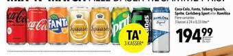 Citti Coca-cola, fanta, tuborg squash, sprite, carlsberg sport eller ramlösa tilbud