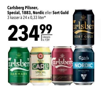 Citti Carlsberg pilsner, special, 1883, nordic eller sort guld tilbud