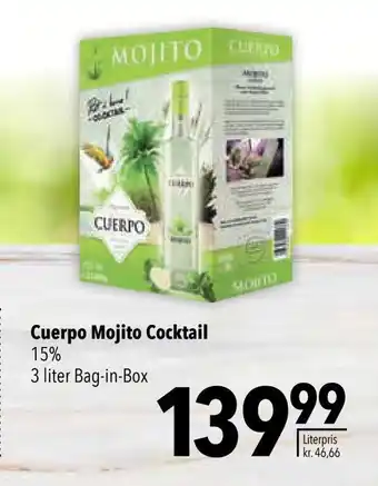 Cuerpo mojito cocktail