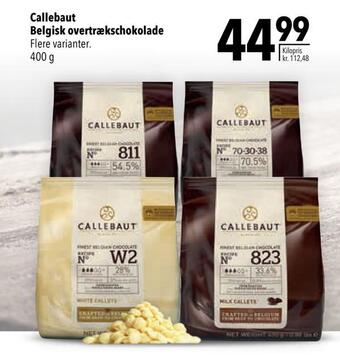 Citti Callebaut belgisk overtrækschokolade tilbud