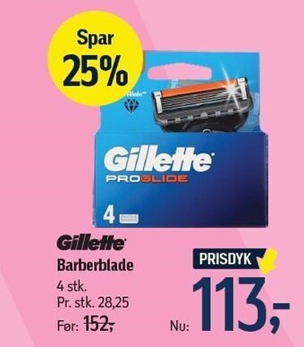Føtex Gillette barberblade 4 stk tilbud