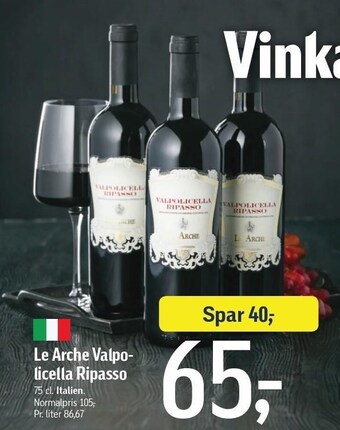 Føtex Le arche valpolicella ripasso tilbud