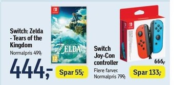 Føtex Switch: zelda - tears of the kingdom eller switch joy-con controller tilbud