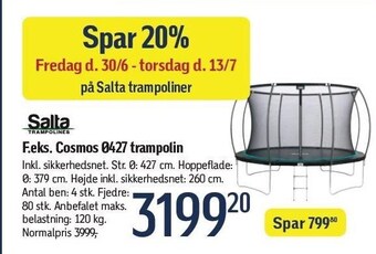 Føtex Spar 20% på salta trampoliner tilbud