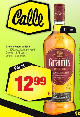 Calle Grant's Finest Whisky tilbud